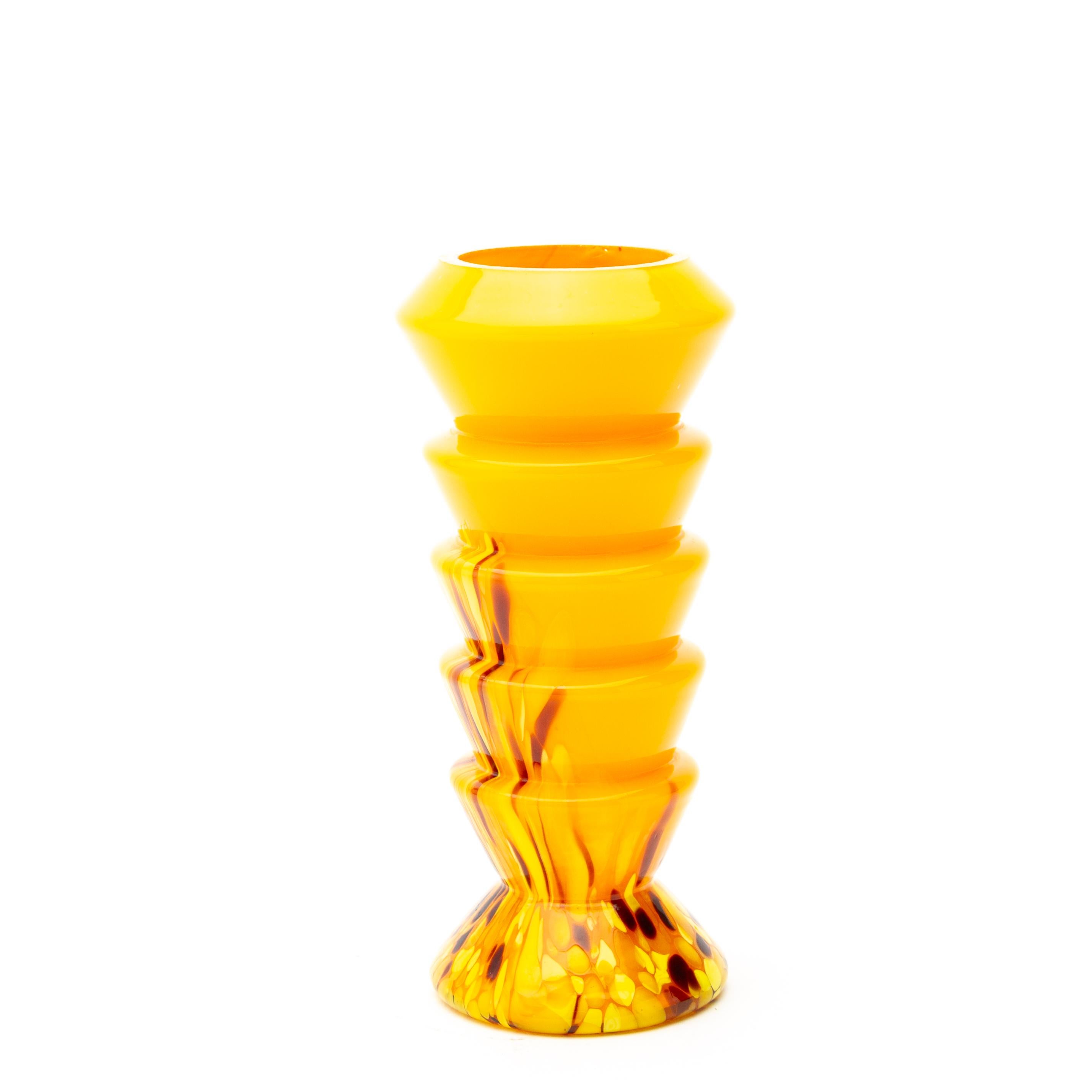 Vaso a strati in vetro Art Deco Kralik Ernst Steinwald Tango Splatter In condizioni buone in vendita a Nottingham, GB