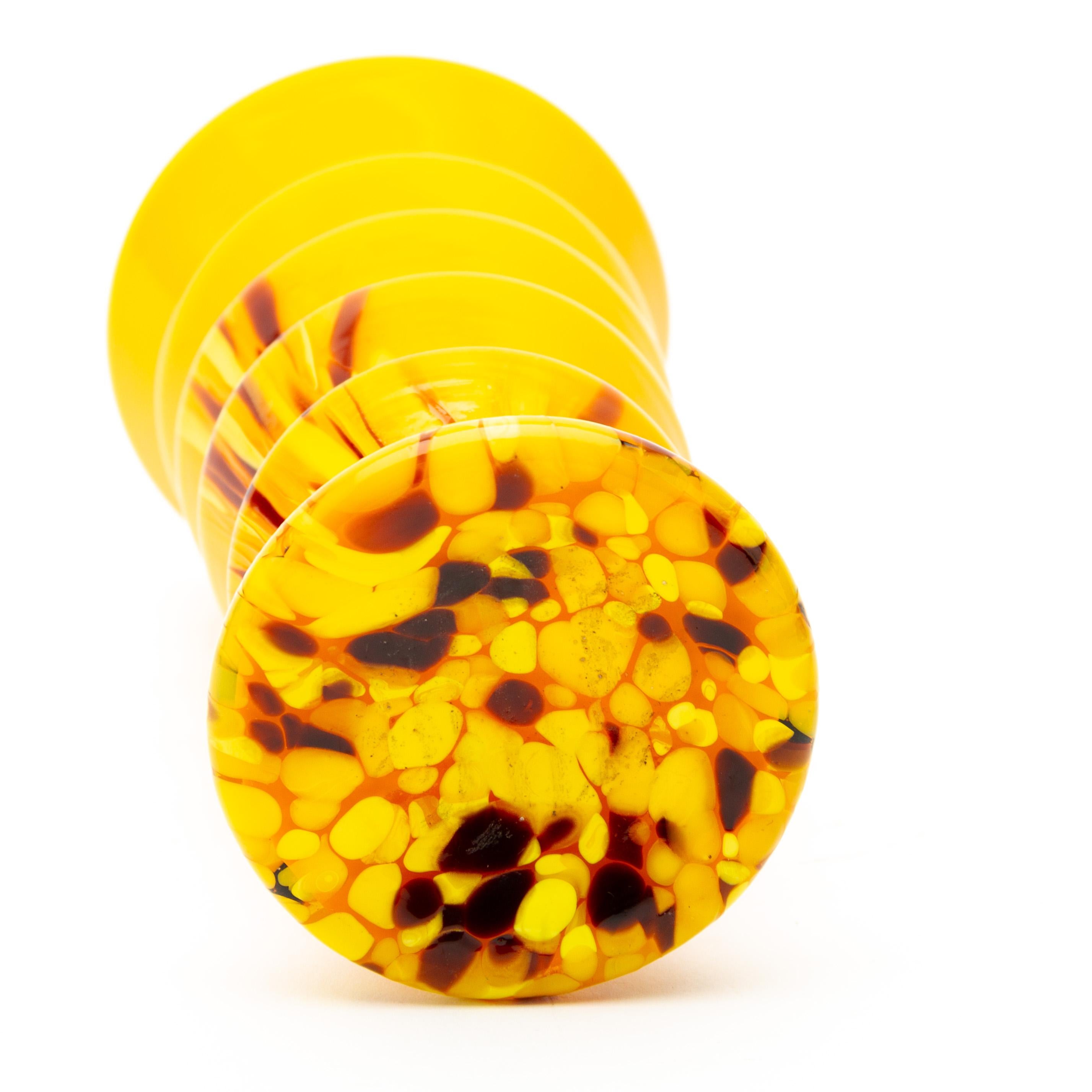 Vetro Vaso a strati in vetro Art Deco Kralik Ernst Steinwald Tango Splatter in vendita