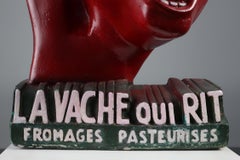 Art Deco “La Vache Qui Rit” Advertising Sculpture by Novita, France 1920s