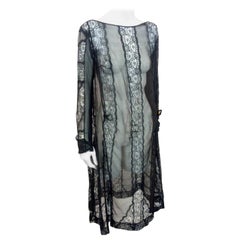 Art Deco Lace Inserted Chemise Dress