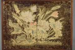 Art Deco Lacquered and Engraved Wood Cabinet by Pierre Bobot