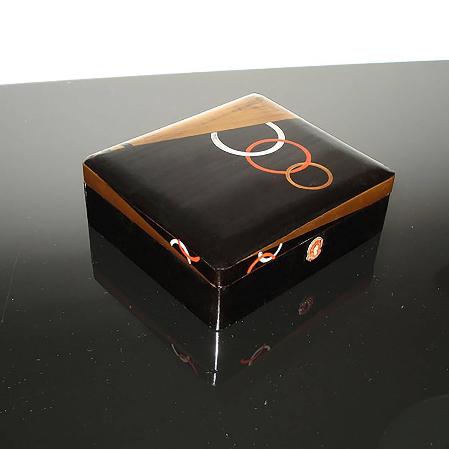 Art Deco Lacquered Box, France, circa 1930 In Good Condition In Bochum, NRW