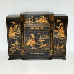 Art Deco Lacquered Chinoiserie Drinks Cabinet / Sideboard