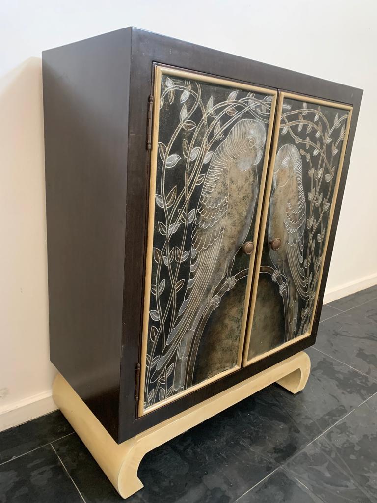 Wood Art Deco Lacquered Sideboard For Sale