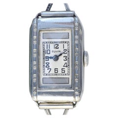 Art-Déco-Damenuhr aus 10 Karat Gold mit Goldfüllung von Elgin, um 1930