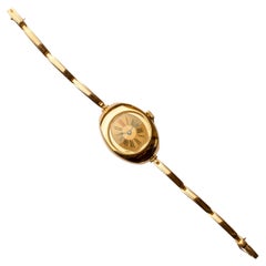 Art Deco ladies 18ct yellowgold watch