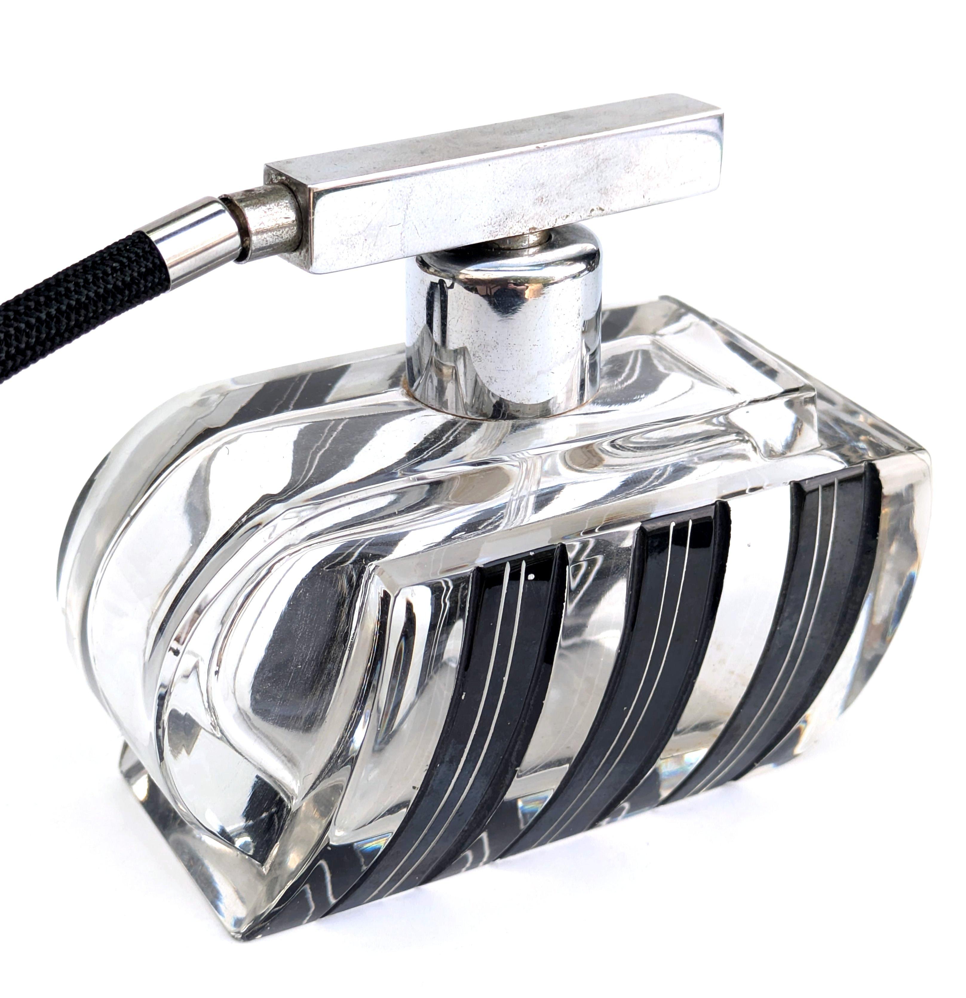 XX secolo Bottiglia di vetro per profumo atomizzatore da donna Art Deco, anni '30 in vendita