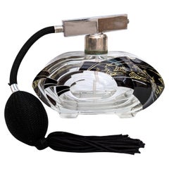 Art Deco Ladies Atomizer Perfume Glass Bottle, 1930's