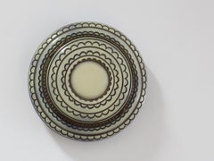 Art Deco Ladies Compact ceramic with bevel gilded mirror, circa 1920