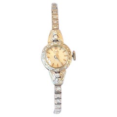 Art Deco Ladies Diamonds and Platinum Automatic Cocktail Wristwatch