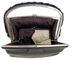 Art Deco Ladies Leather & Chrome handbag, England, c1930