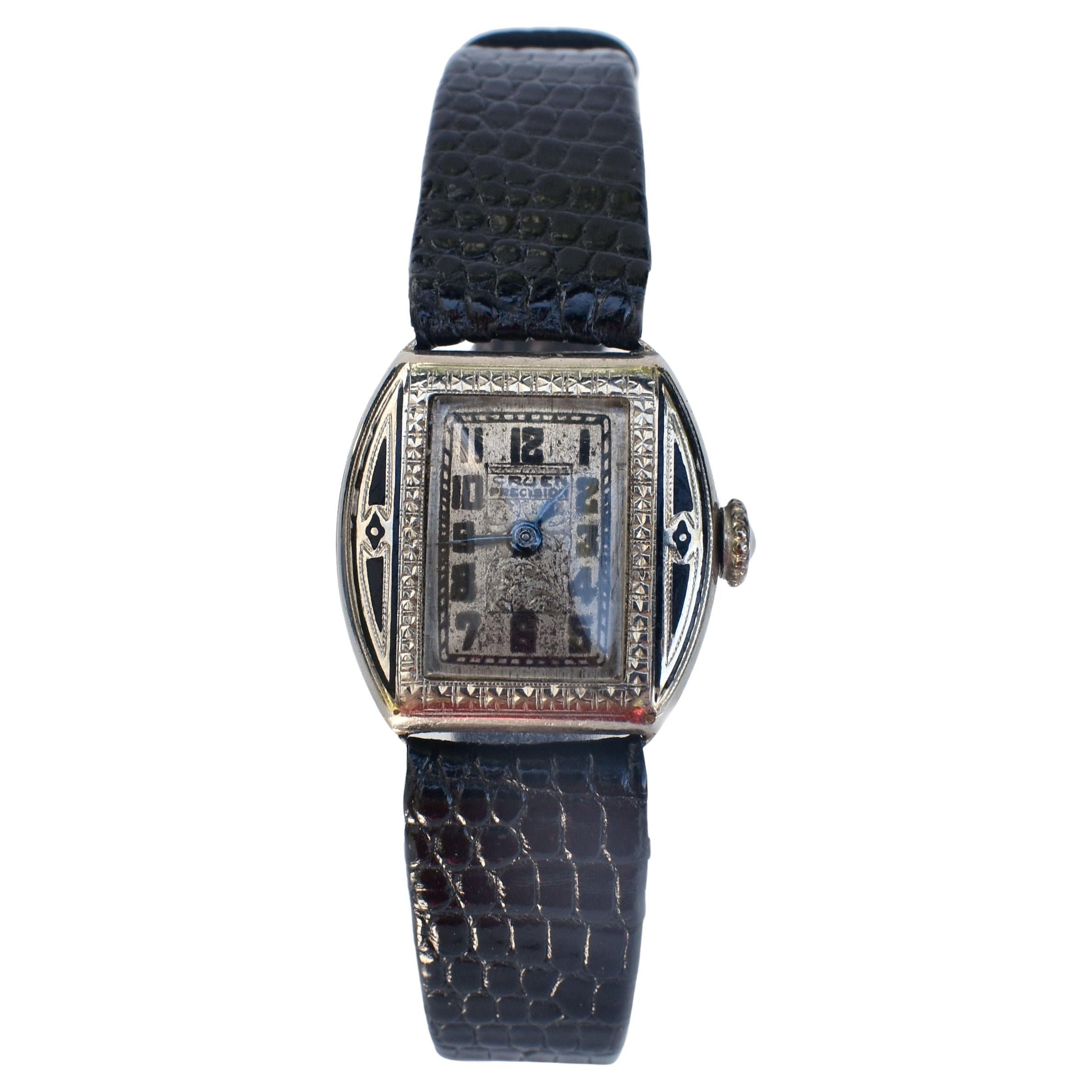 Art Deco Ladies Manual Watch by Gruen, c1929 For Sale