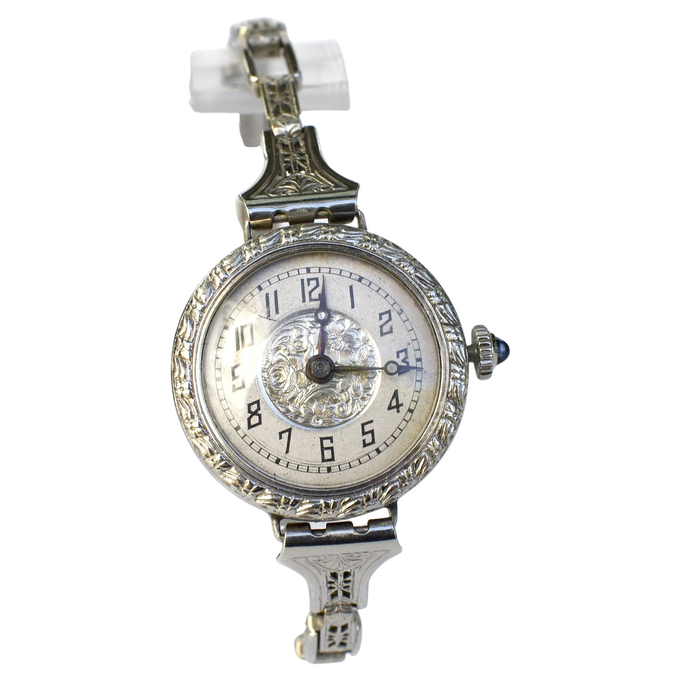 Art Deco Ladies Manual Watch by Swiss Watchmakers Erima, c1930