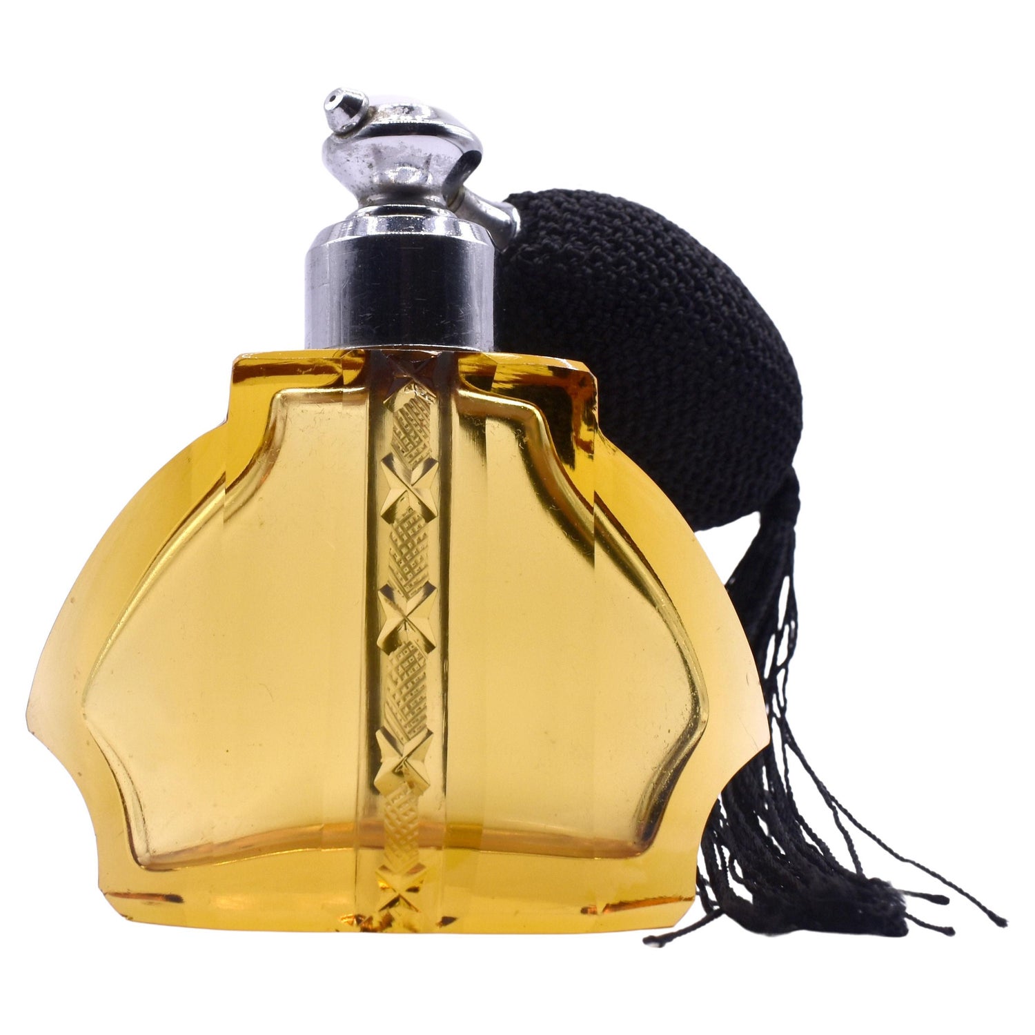 21st Century Marcel Frank French Cut Crystal Vanity Perfume Bottle Atomizer