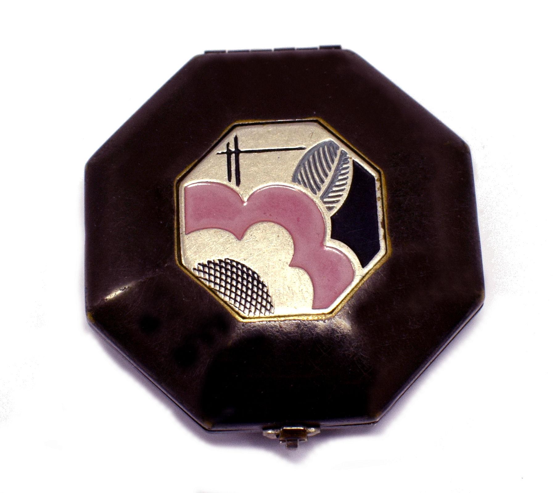 Poudre compacte pour dames Art Deco, circa 1935 Pour femmes en vente