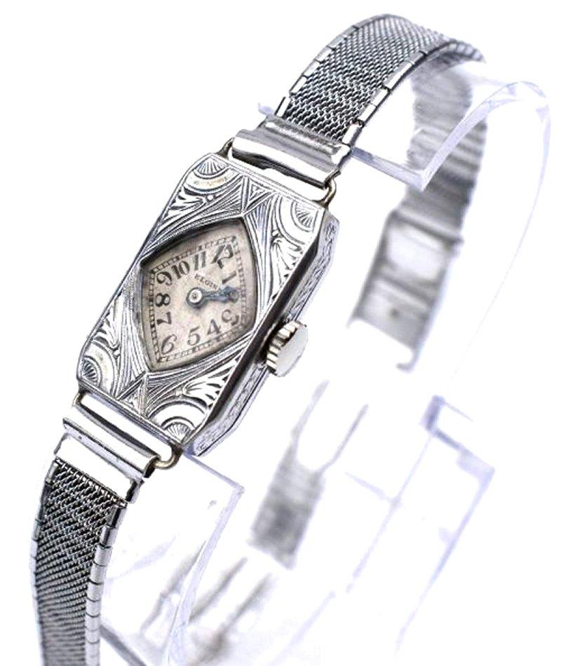 Orologio da polso da donna Art Deco di Elgin, completamente revisionato, 1934 ca. in vendita 3