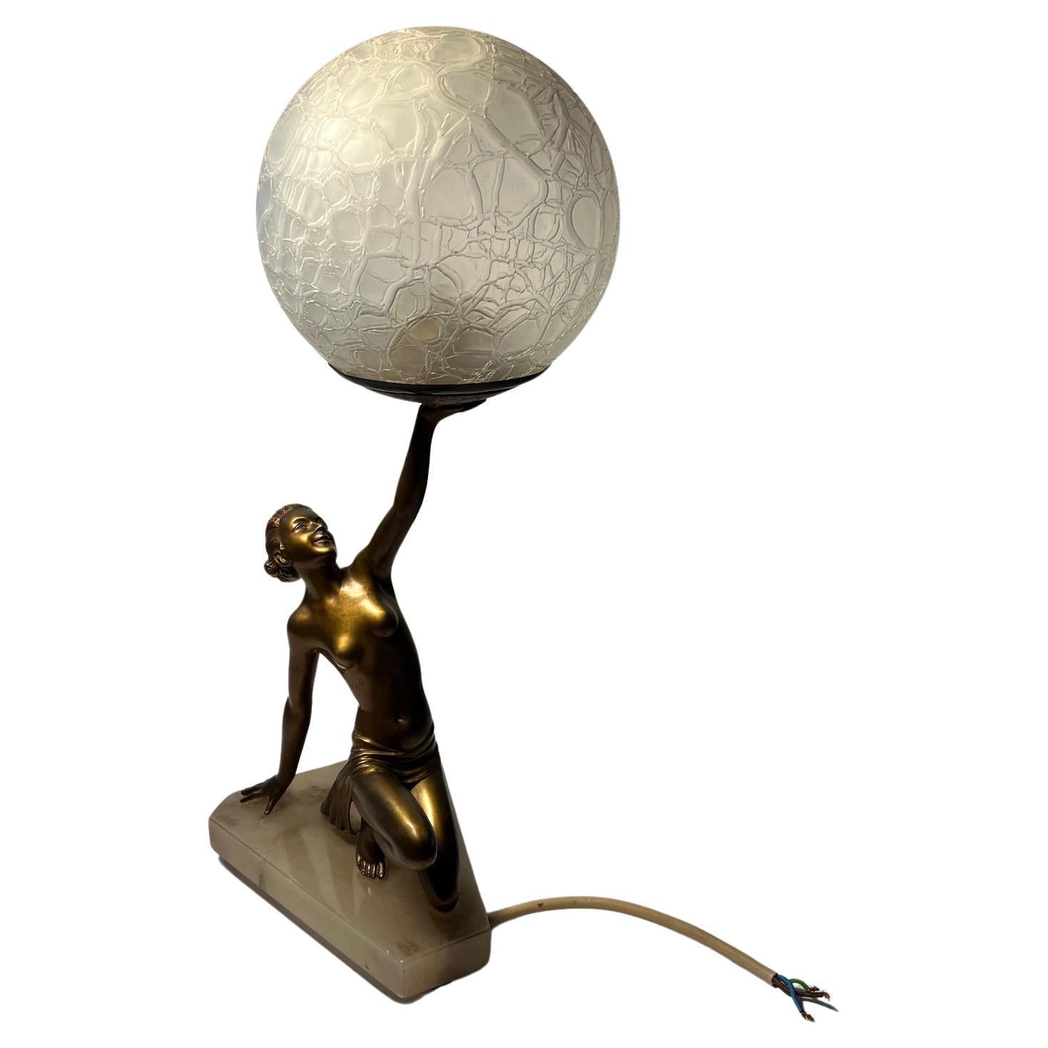 Art Deco Lady Lampe