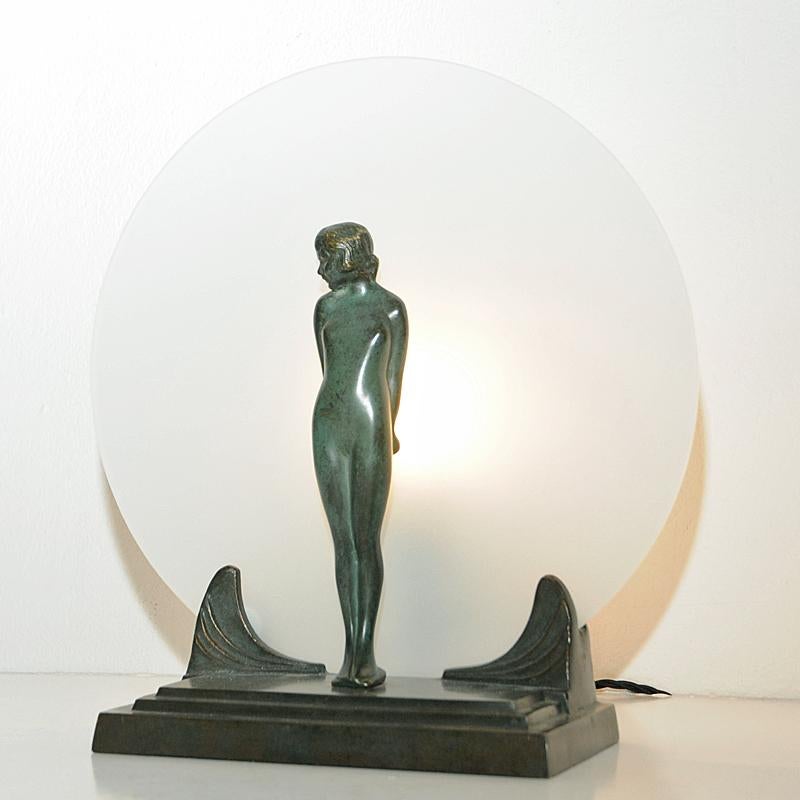 art deco lady lamp