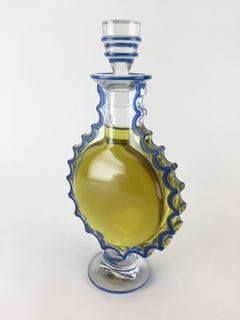 Art Deco Lalique Crystal & Enamel Master Size Perfume Display Bottle, circa 1944