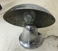 Art Deco Lamp, 1920, in chrome, France. Attributed to Jean Perzel