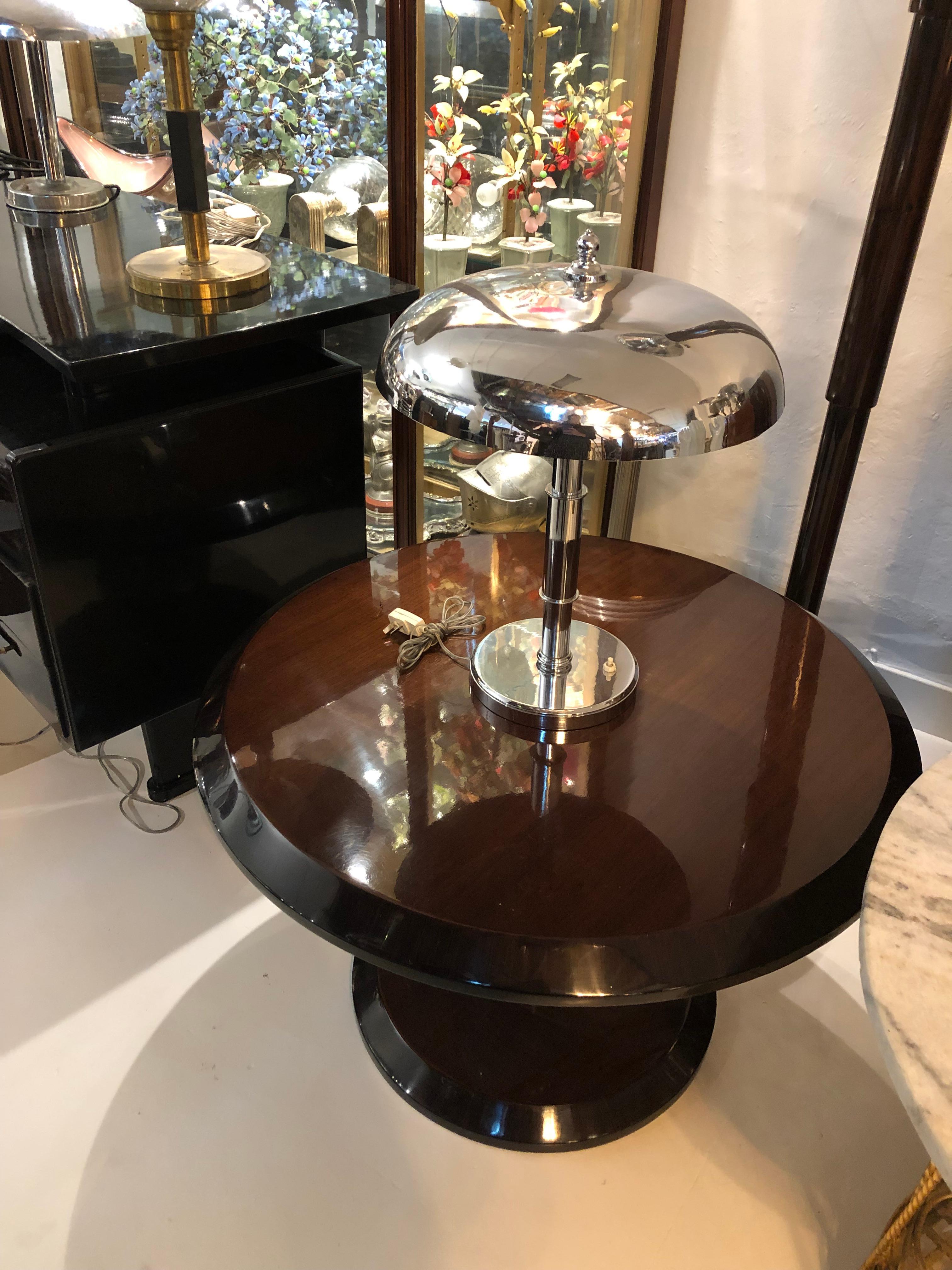 Table lamp Art Deco

Materia: chrome
Style: Art Deco
Country: France
To take care of your property and the lives of our customers, the new wiring has been done.
We have specialized in the sale of Art Deco and Art Nouveau and Vintage styles since