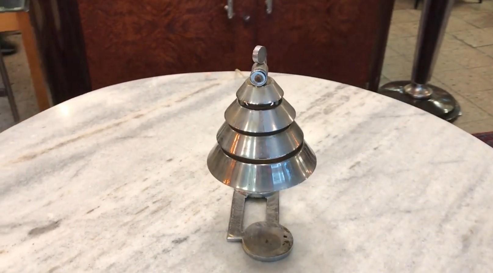 French Art Deco Lamp, 1920, in Chrome, France For Sale