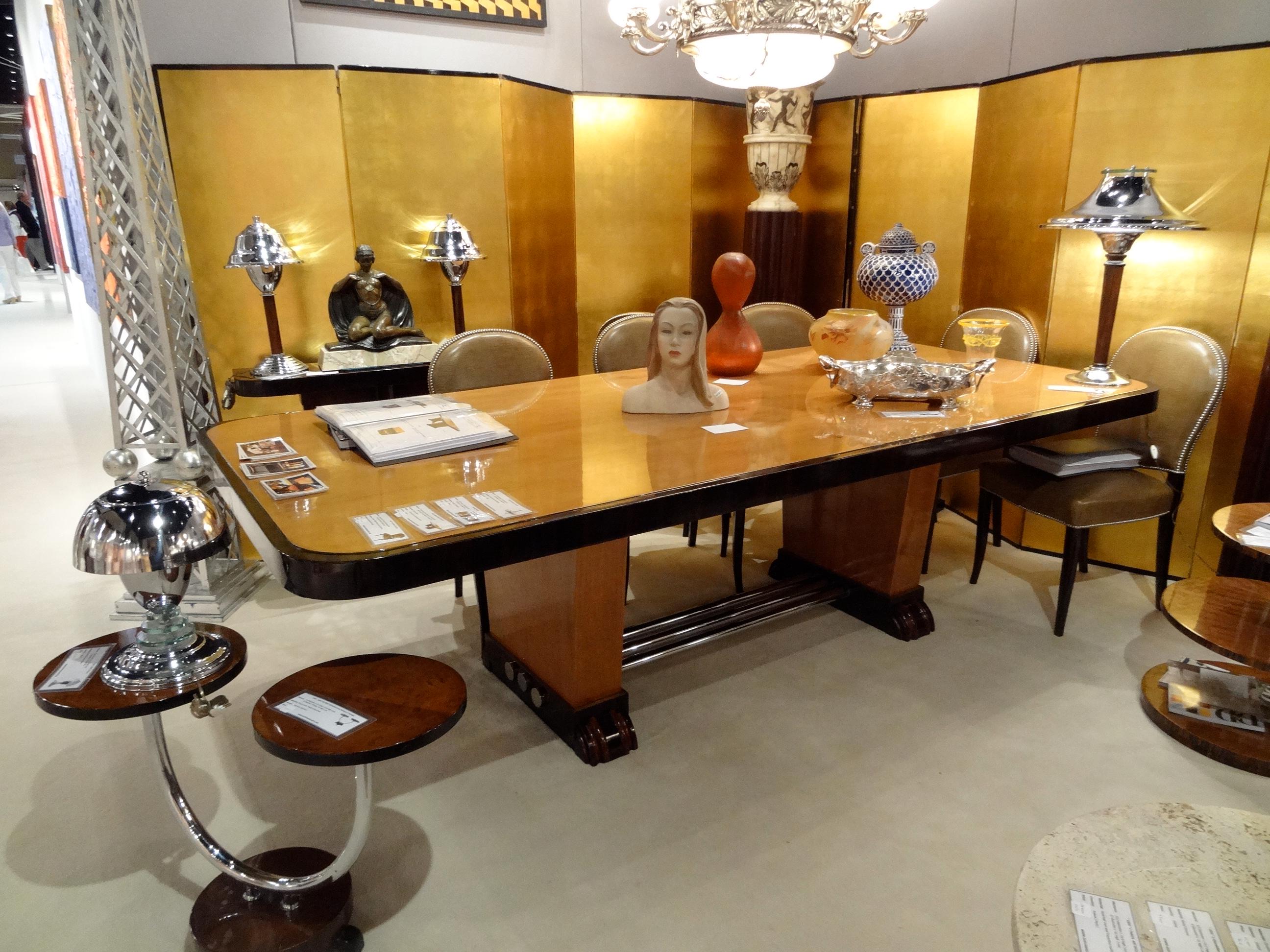 Art Deco Lamp, 1920, Material, Chrome and glass Alemán en venta