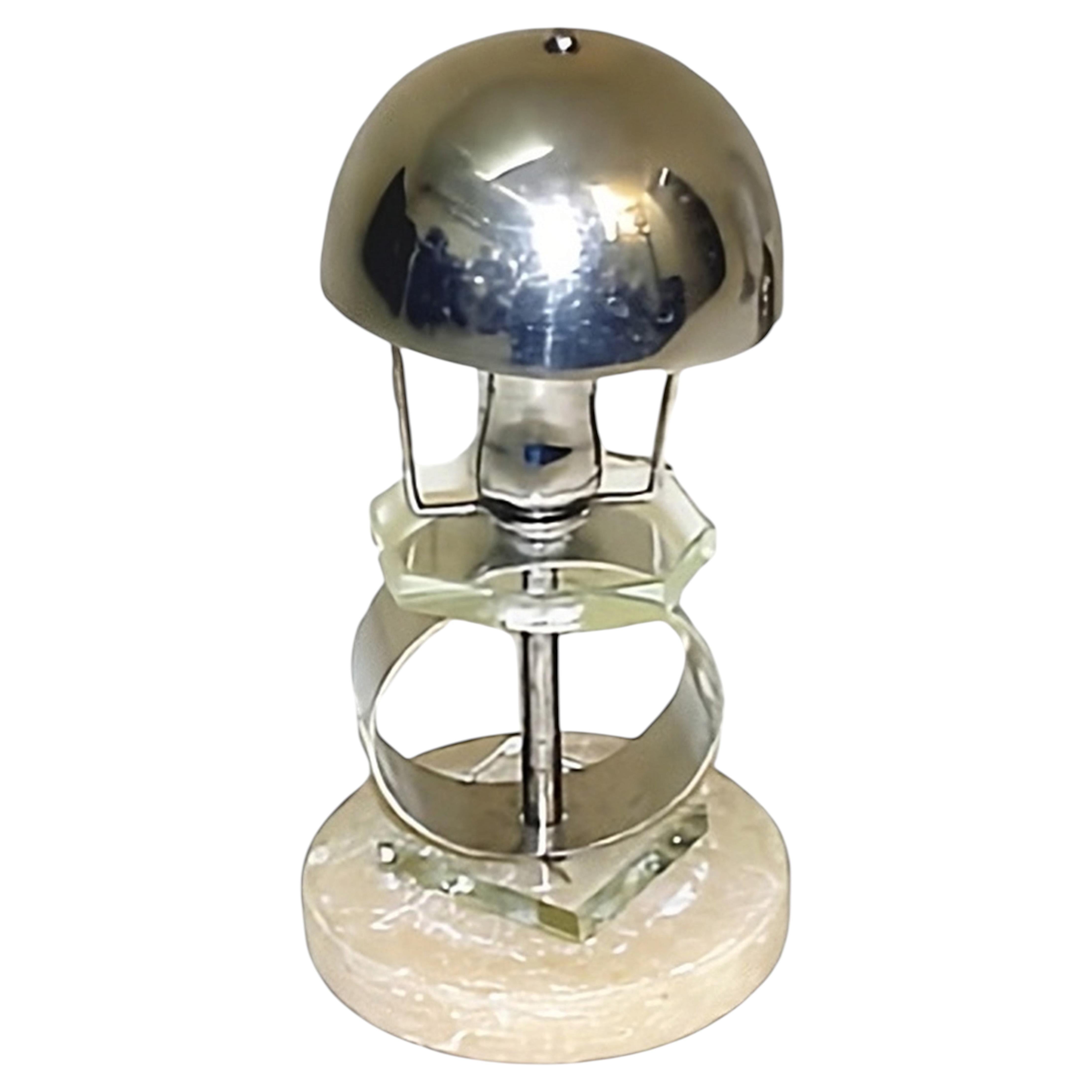 Art Deco Lamp, 1920, Materials; Chrome and glass For Sale