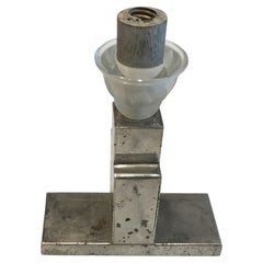 Art Deco Lamp, 1925, Materials; Chrome and glass