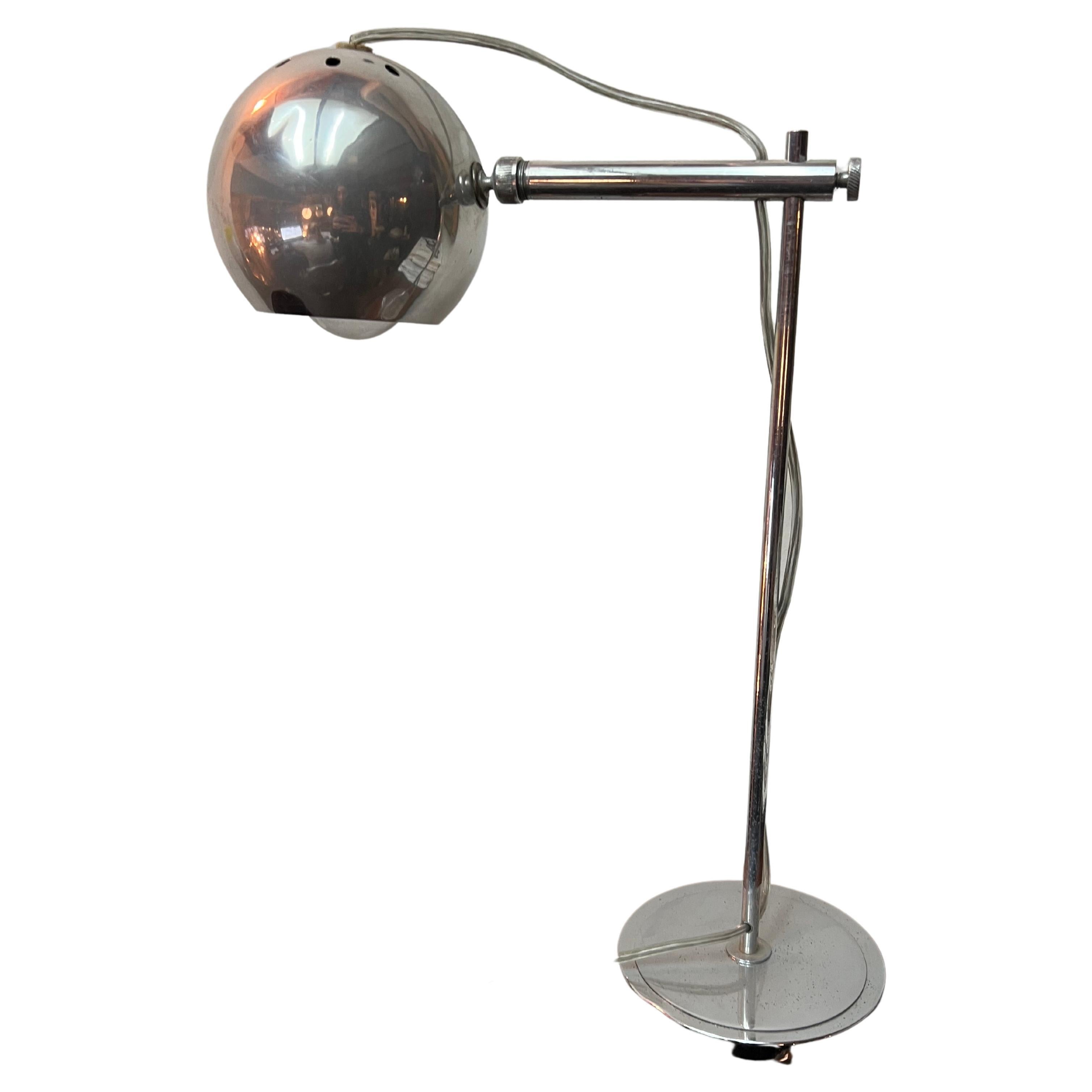 Art Deco Lamp, 1930, in Chrome, France For Sale