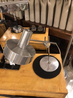 Art Deco Lamp, 1940, in Chrome, France