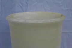 Art Deco Lamp, Alabaster, Silvered Bronze Base after Ruhlmann