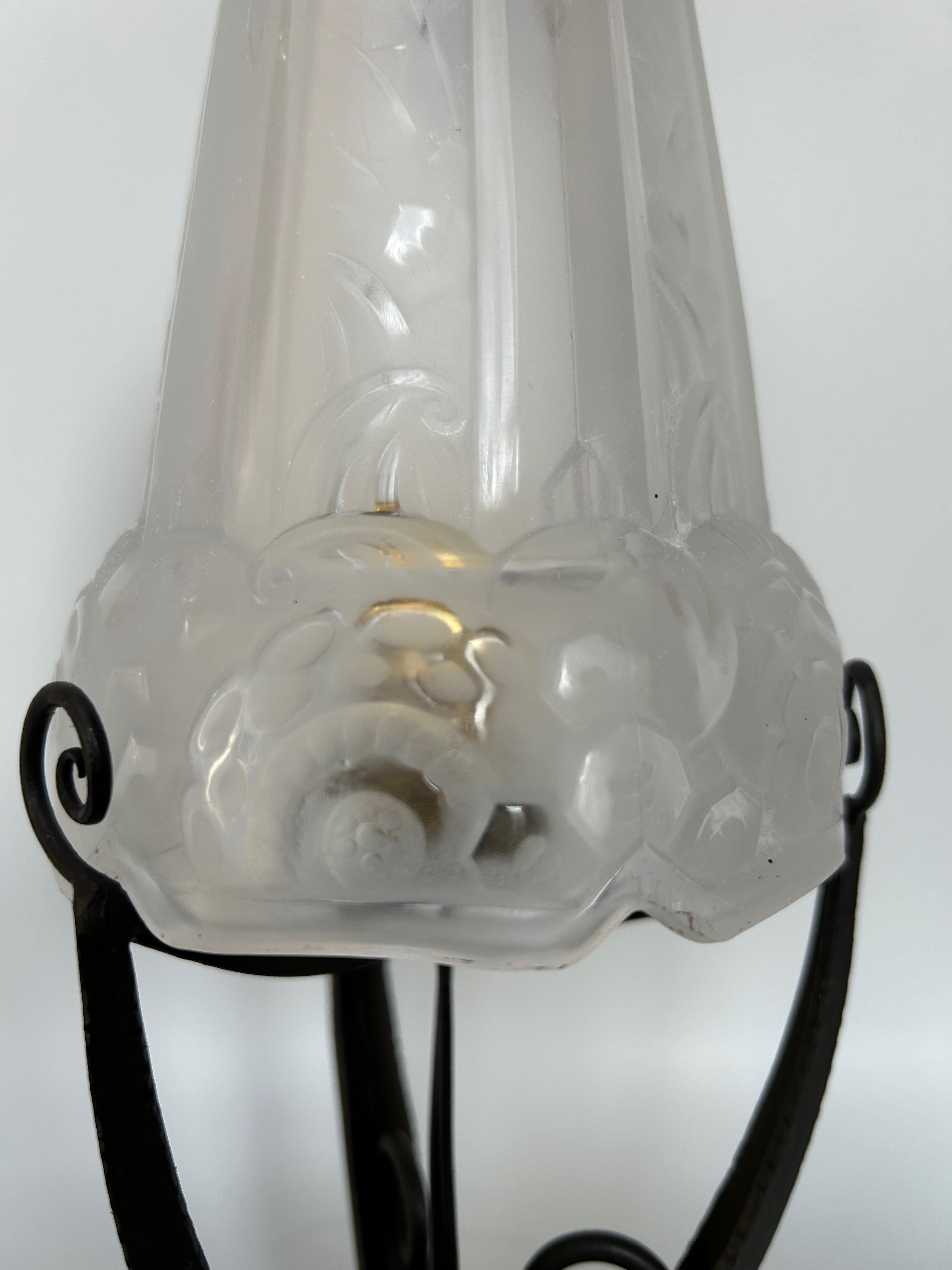 French Art Deco Lamp Attributed To Maynadier For Sale