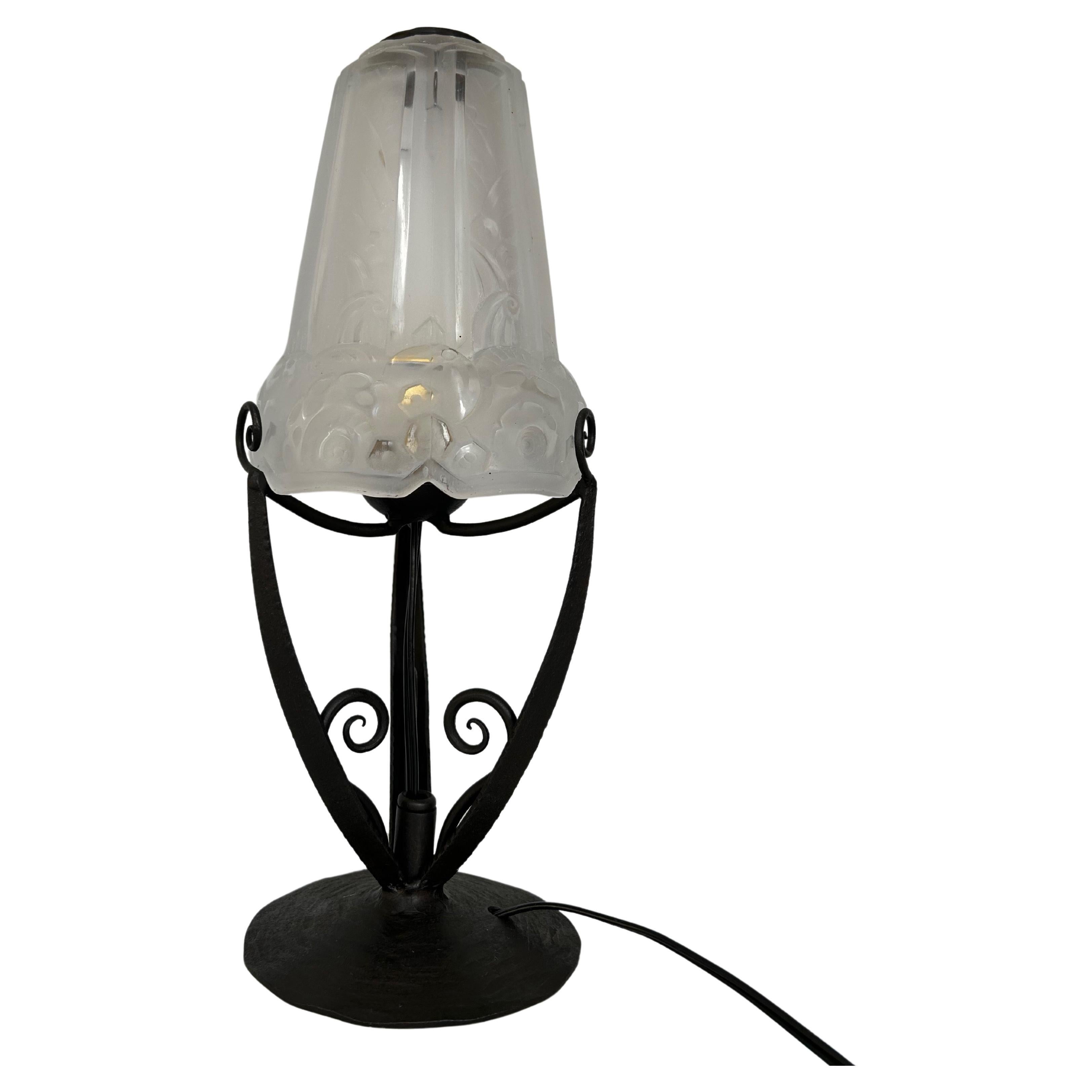 Art Deco Lamp Attributed To Maynadier For Sale
