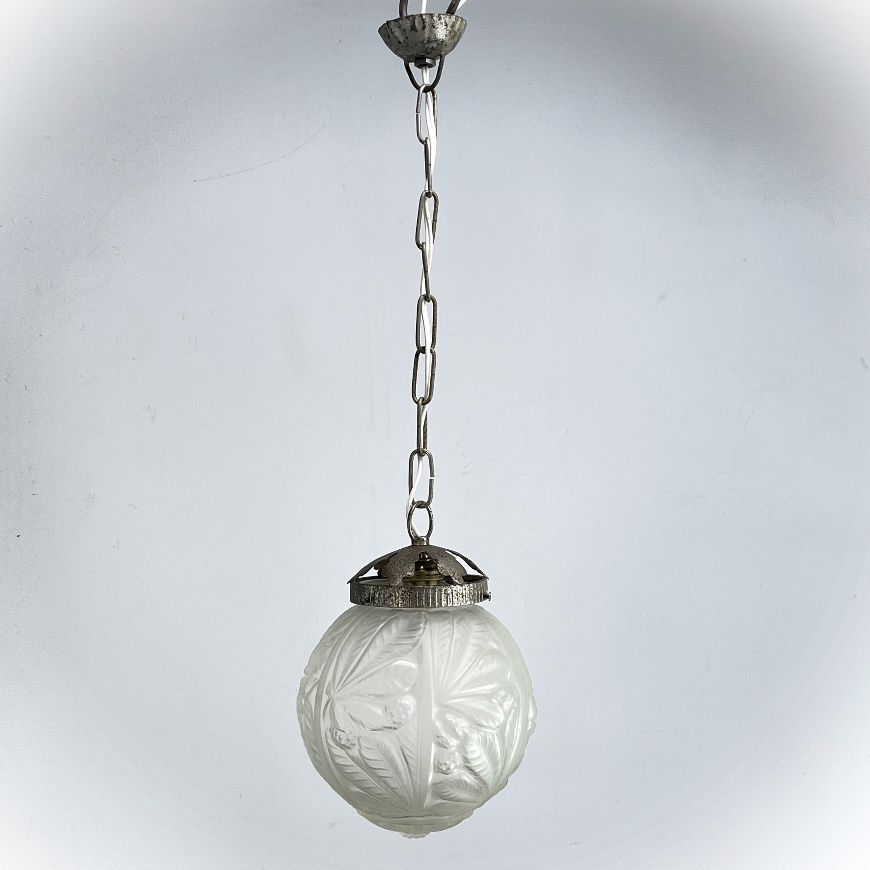 Art Deco ART DECO Lamp Ceiling Lamp Ball lamp luminaire, 1930s For Sale