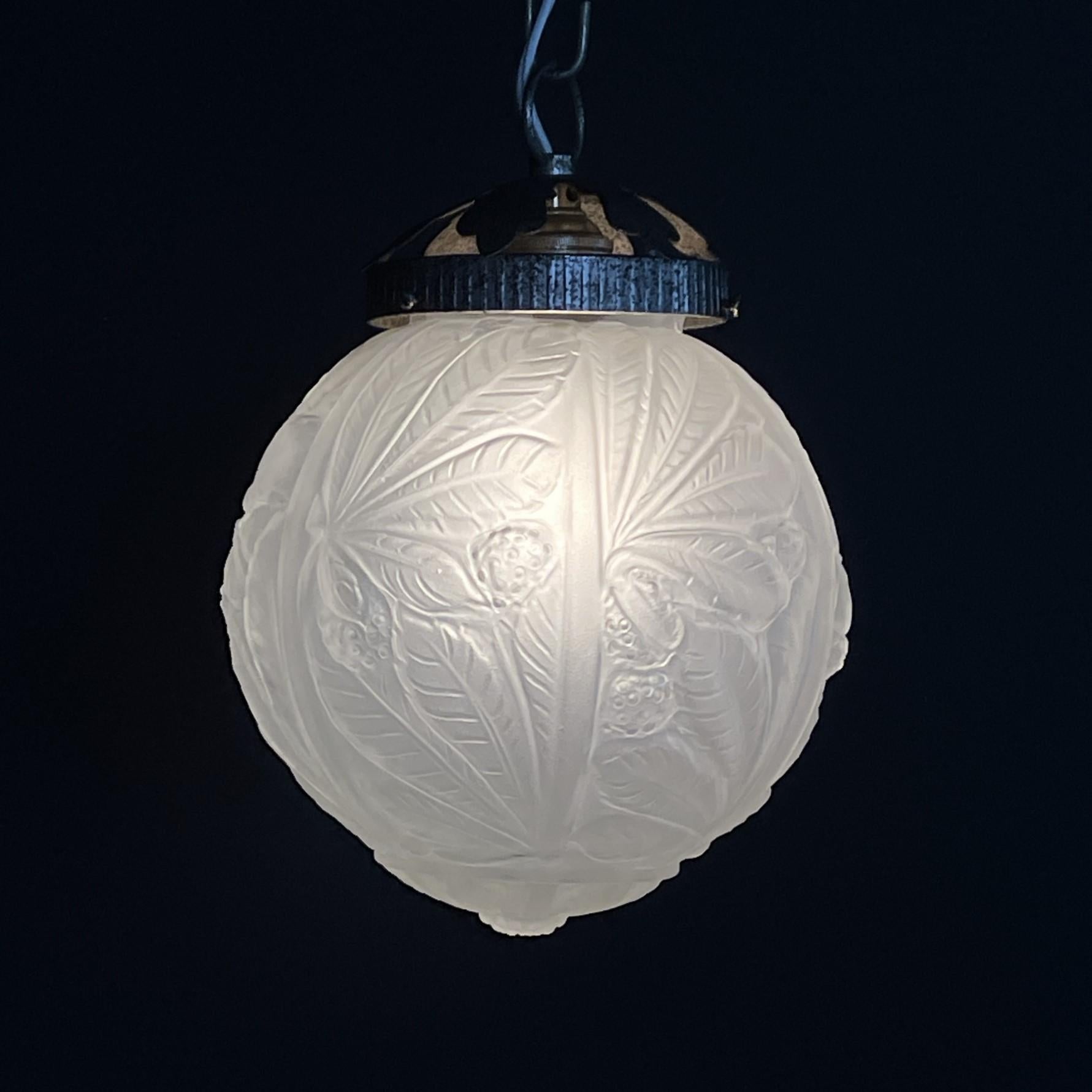 Métal ART DECO Lampe Plafonnier Ball and Ball Luminaire, années 1930 en vente