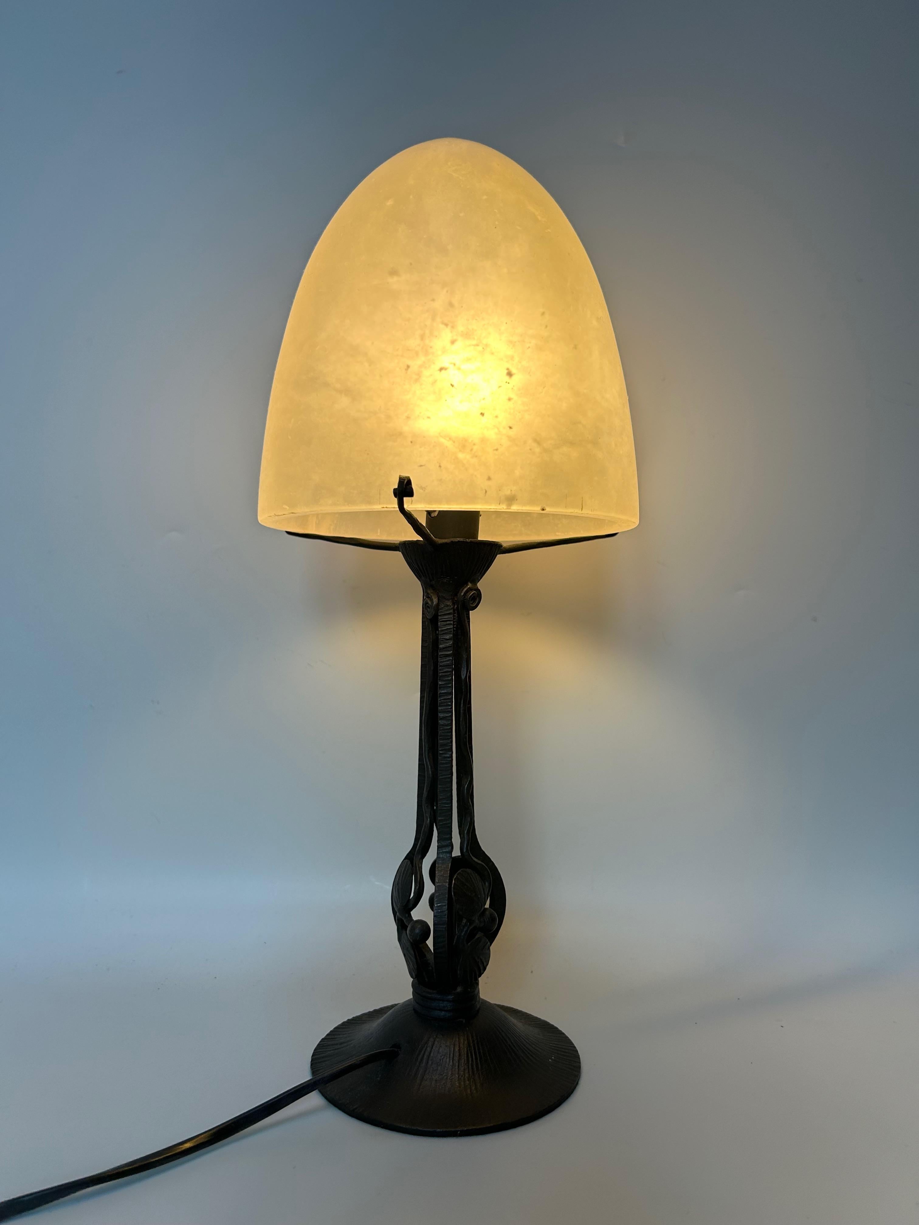 Wrought Iron Art Deco Lamp