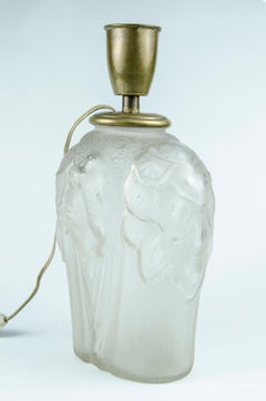 Art Deco Lamp Glass 'Perruches' Carrillo