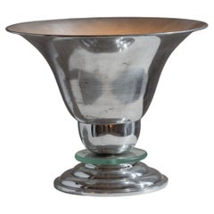 Art Deco Lamp in Aluminum and Glass, 1960s