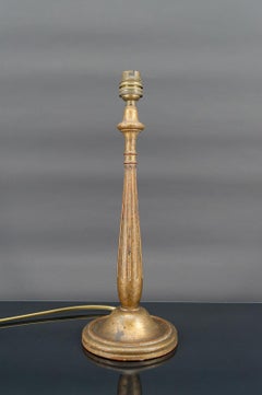 Art Deco lamp in gilded wood, Paul Follot style, France, Circa 1920