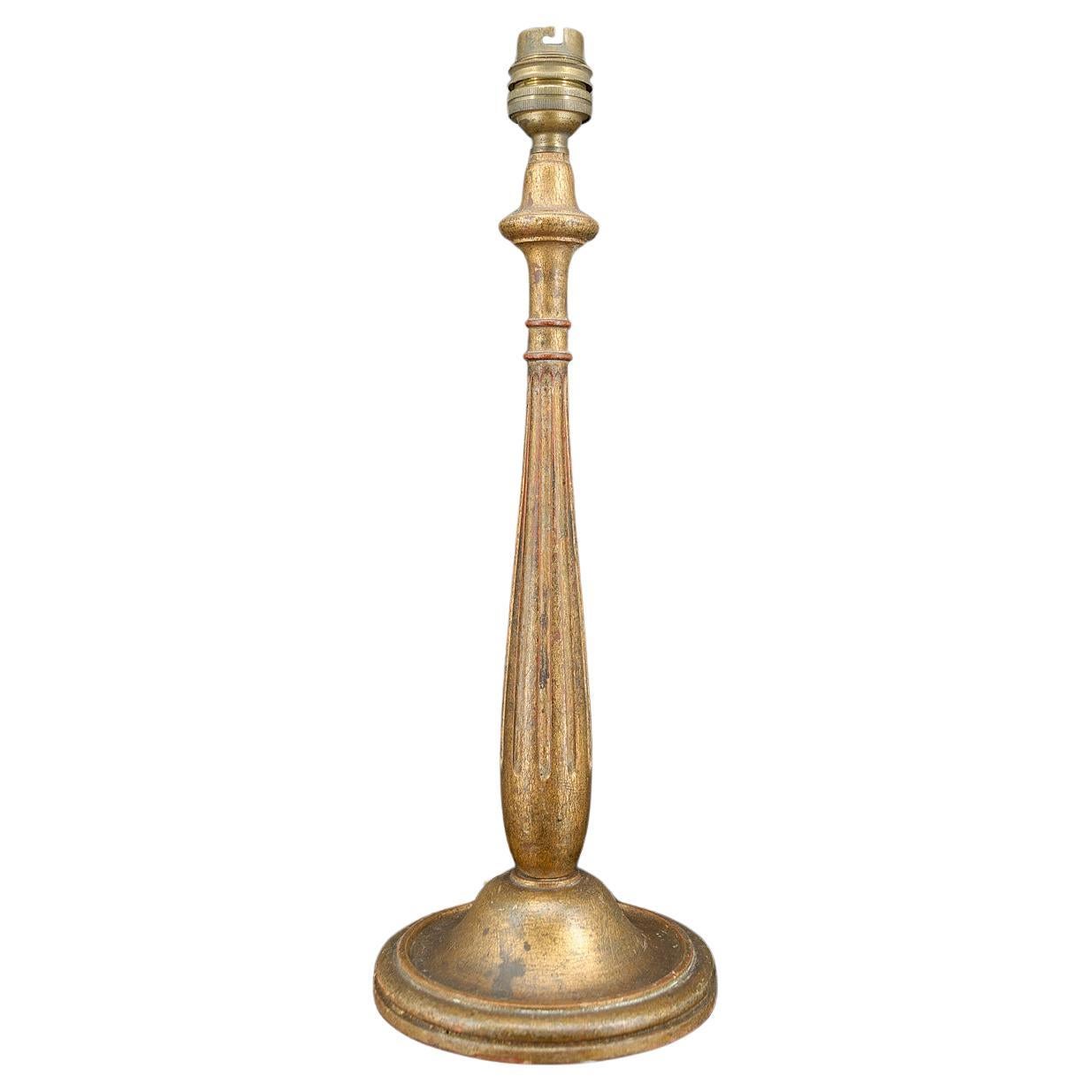 Art Deco lamp in gilded wood, Paul Follot style, France, Circa 1920 For Sale