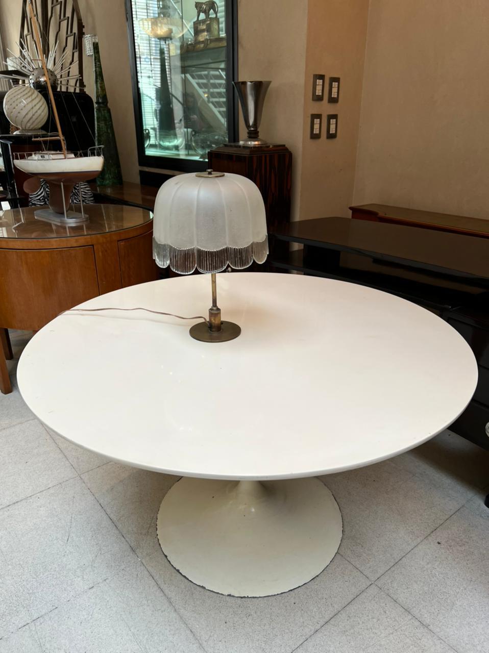 Lámpara Art Déco de cristal y bronce, 1930, Francia en venta 5