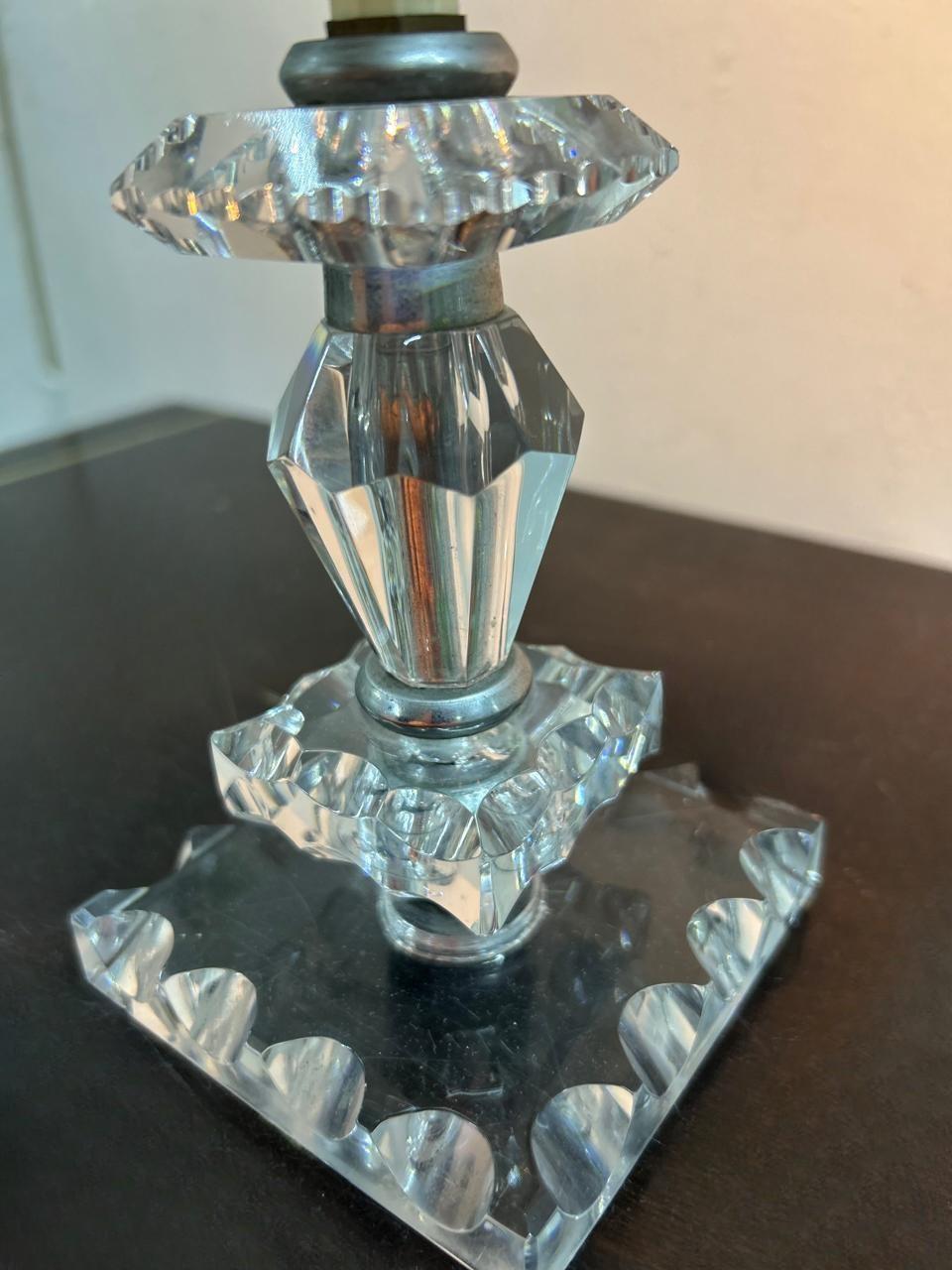 Art Deco Lampe ITSO Baccarat, Frankreich um 1940, Attr. von Jacques Adnet im Angebot 3