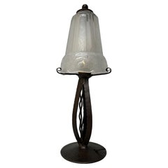 Vintage Art Deco Lamp Signed Maynadier