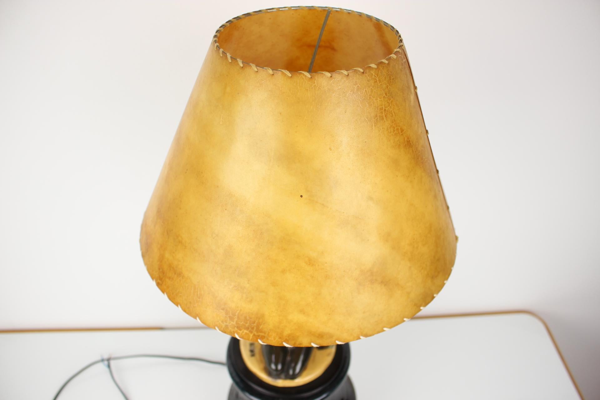 Art Deco Lamp with Loudspeaker, Stilton, 1930s, Czechoslovakia For Sale 4