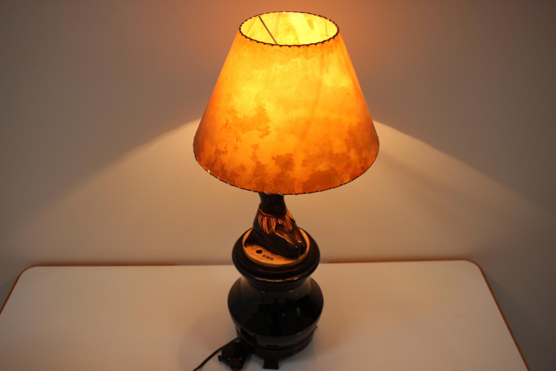 Art Deco Lamp with Loudspeaker, Stilton, 1930s, Czechoslovakia For Sale 6