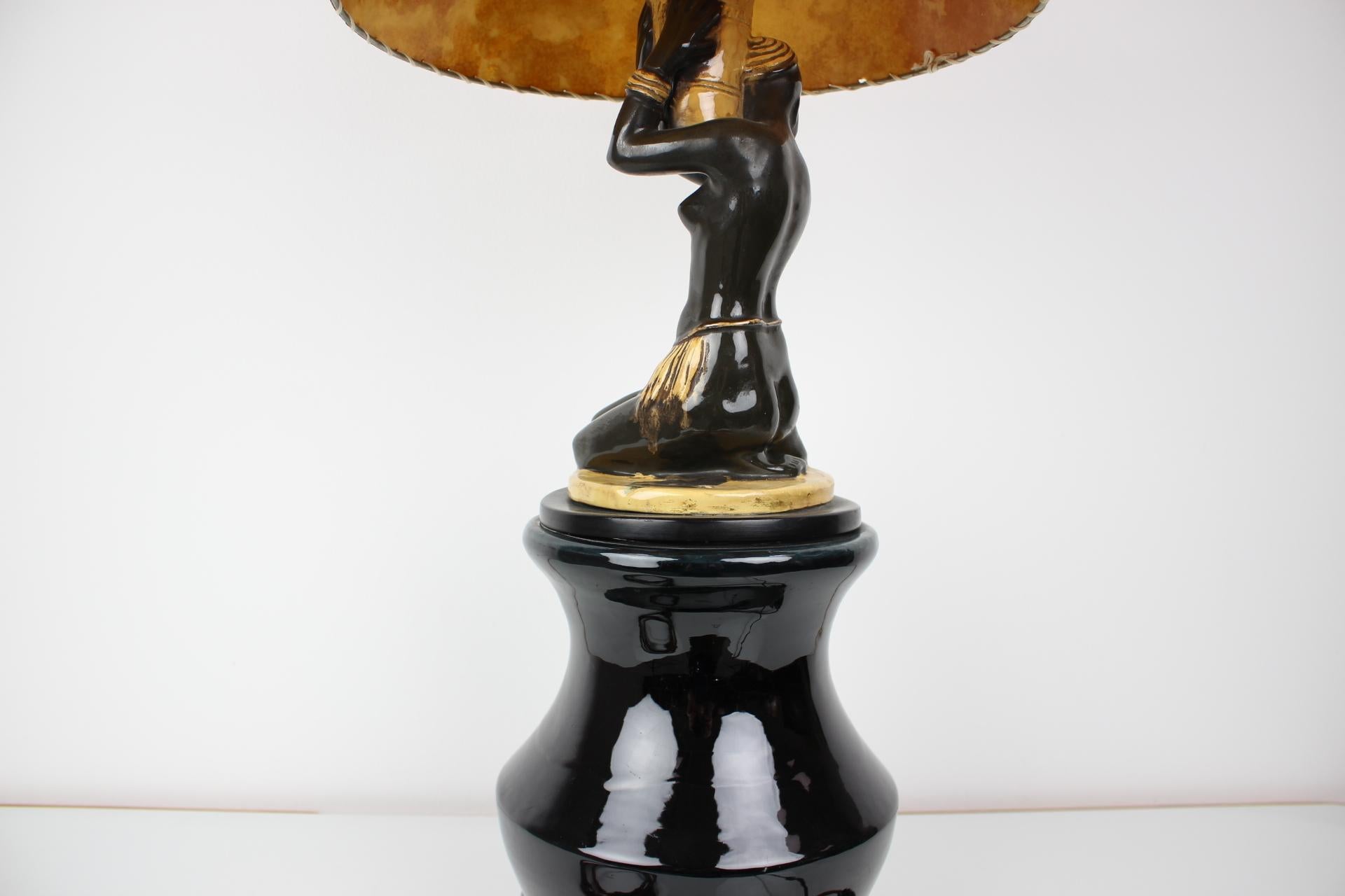 Art Deco Lamp with Loudspeaker, Stilton, 1930s, Czechoslovakia For Sale 1