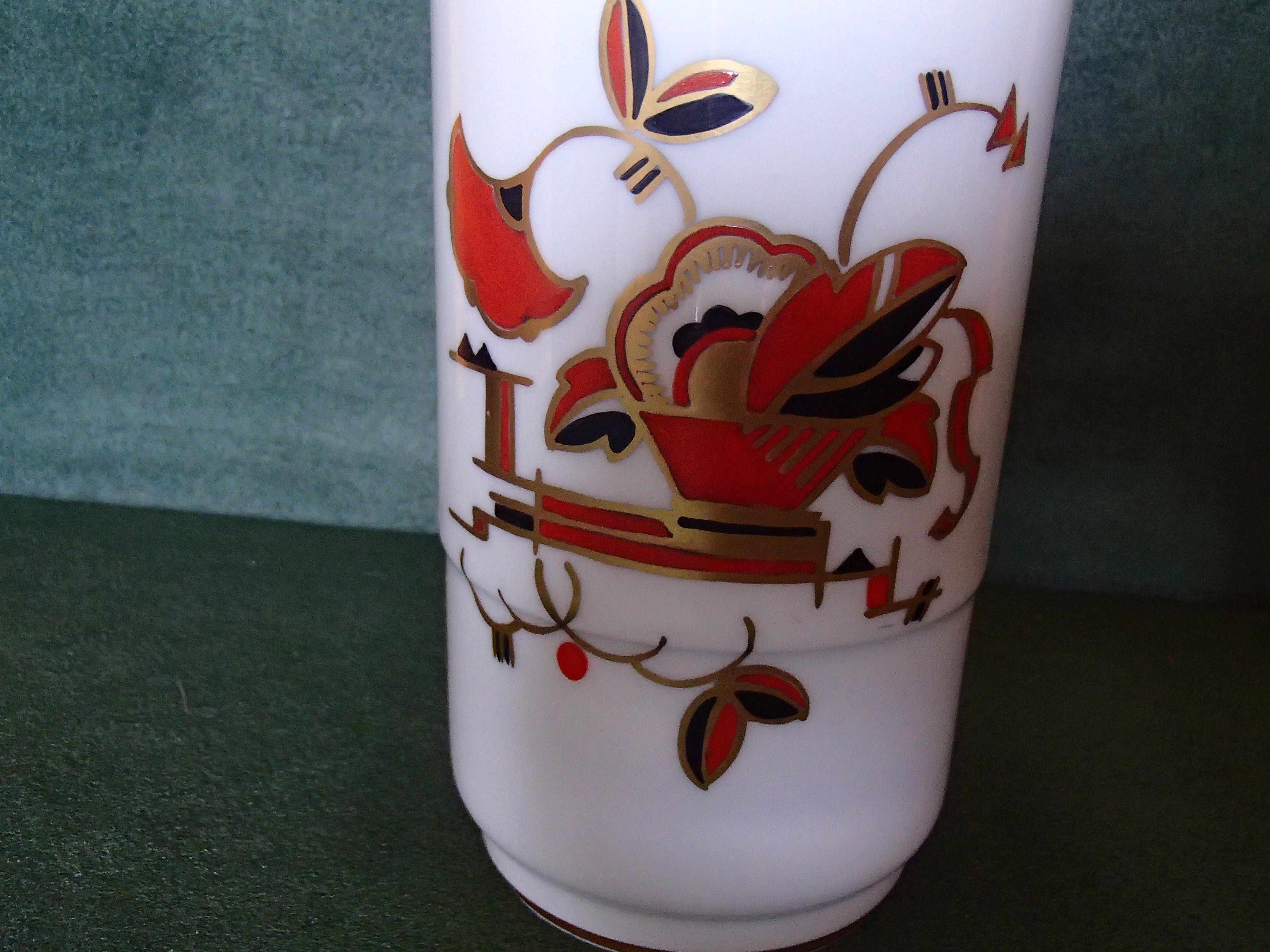Art Deco Langenthal ceramic vase with geometrical design.