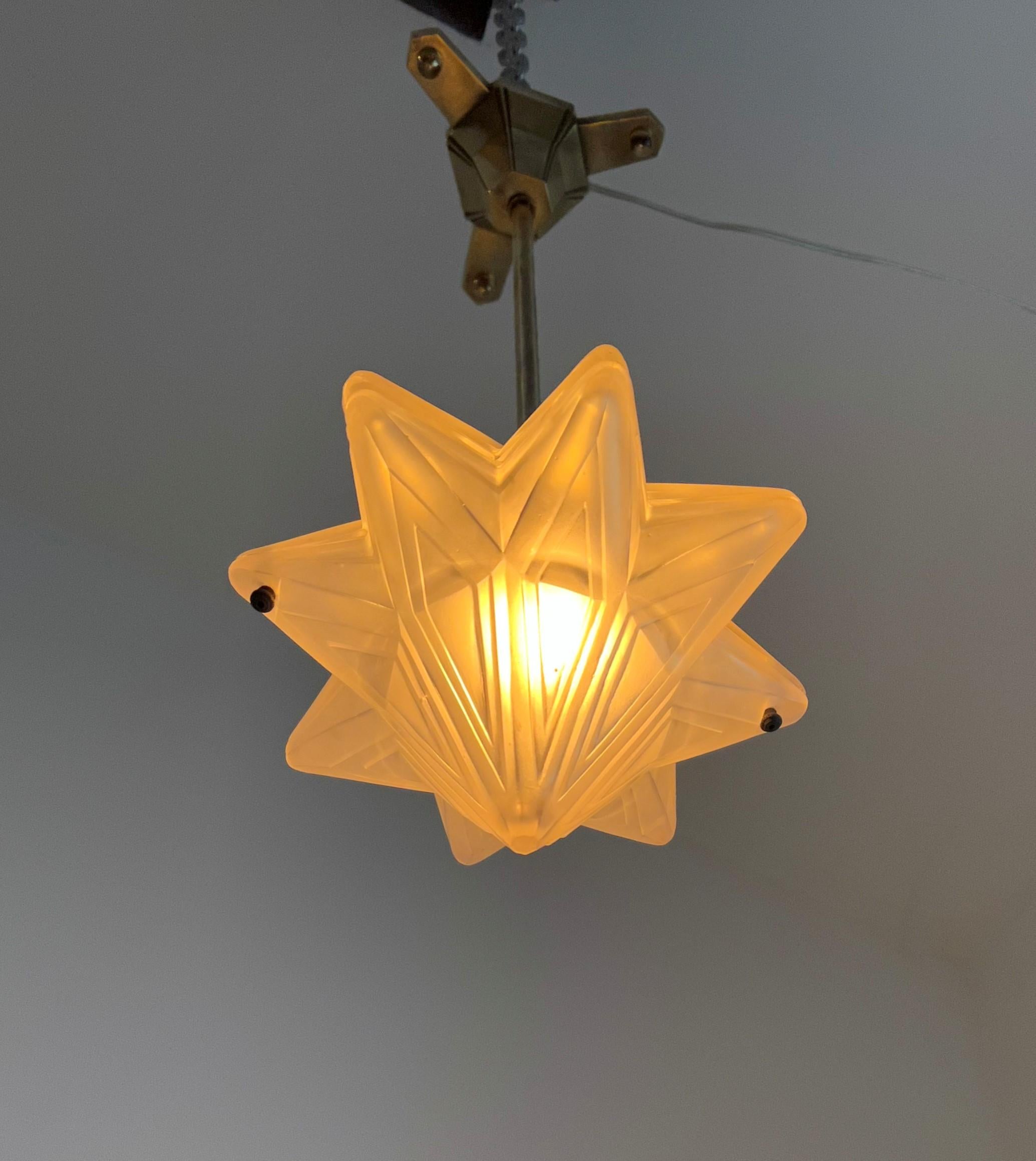 Lanterna Art Deco di Genet & Michon, Francia, circa 1920 in vendita 4