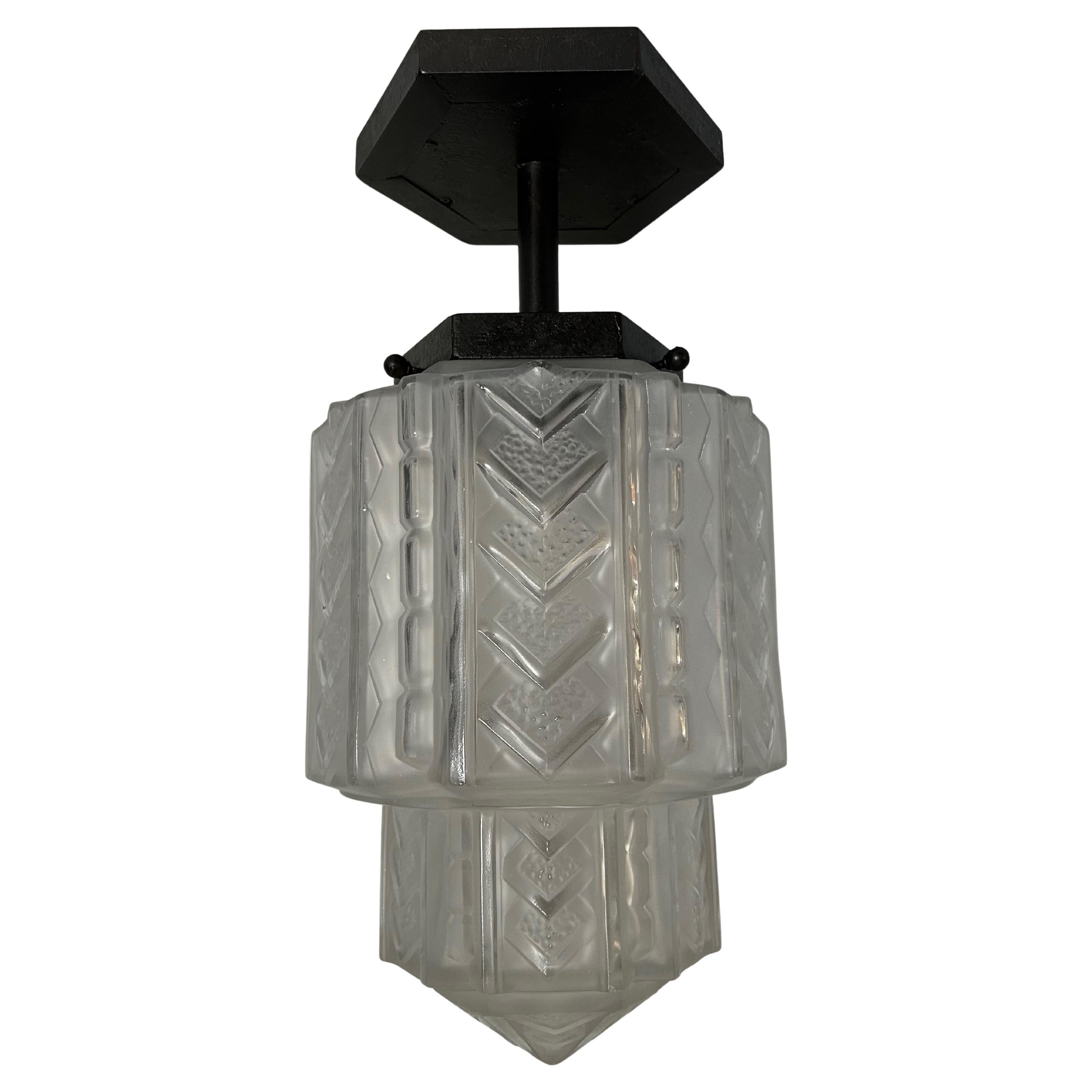 Art Deco Lantern Ceiling Light by Hettier 
Vincent